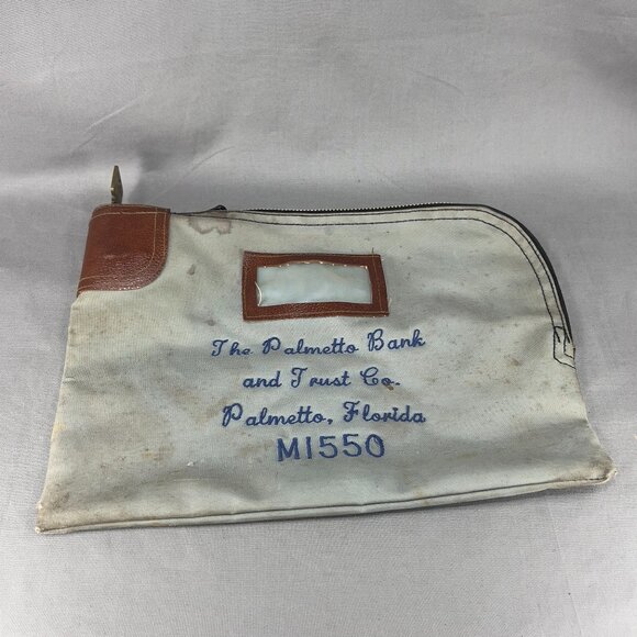 Vtg The Palmetto Bank & Trust Rifkin Bank Money Deposit Bag Arcolock 7 Florida